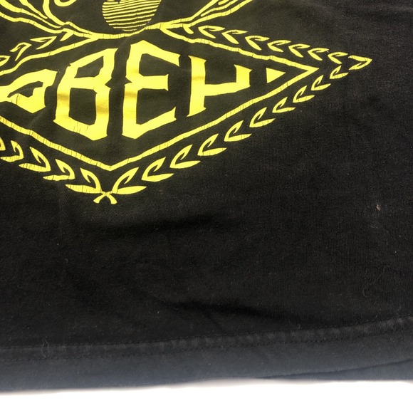 Men's Obey Short Sleeve Graphic TShirt Size Large Yellow Star Flower Graphics - Picture 3 of 16